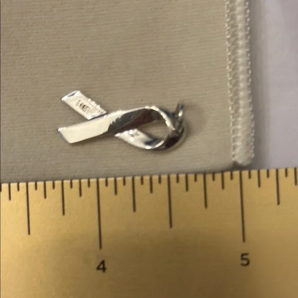 James Avery Silver Cancer Ribbon Charm - Picture 3 of 3